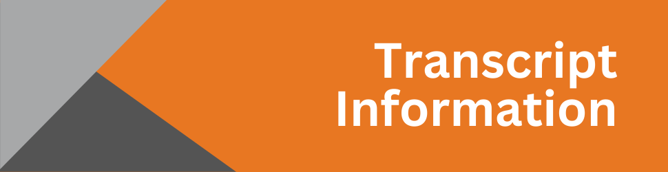 Transcript Information Banner Transcript Information Banner